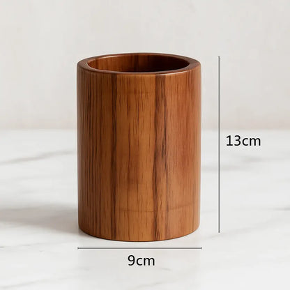 Natural Acacia Wood Utensil Holder & Spoon Rest