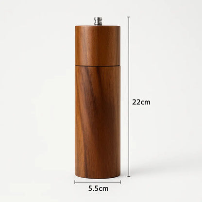 Nestelle™ Natural Acacia Wood Salt & Pepper Grinder + Base Included